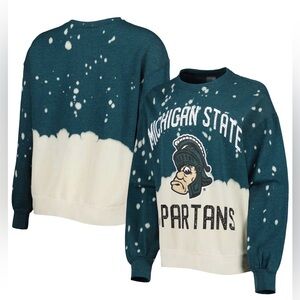 Gameday Couture Women’s Michigan State Spartans Faded Dip-Dye Top, Size Medium